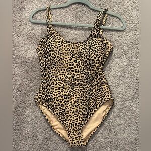 MICHAEL Michael Kors Leopard Print One Piece Swimsuit